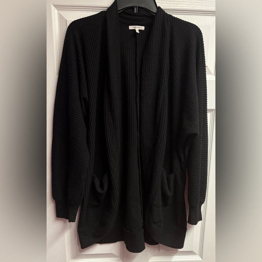 NWOT Maurices Waffle Knit Open Front Oversized/Relaxed Cardigan Size Large